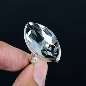 Alexandrite Quartz Marquise Gemstone 925 Sterling Silver Adjustable Ring VJ 1224 - Picture 1 of 5