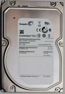 Hard Disk SEAGATE CONSTELLATION ES.2 ST32000645NS 2TB 7.2K 64MB SATA III 3.5'' - Immagine 1 di 3