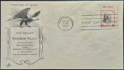 $1 Prexie 832c Denomination Designation FDC ArtCraft Cachet Reissue 1954 Clean! - Image 1 of 2