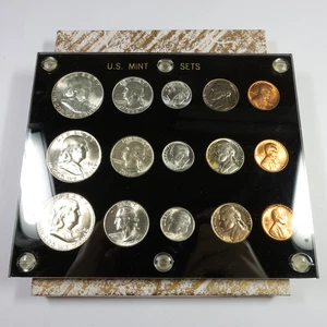 1954 P D S Complete US Mint BU UNC Uncirculated Silver 15 Coin Set #57764G - Picture 1 of 8