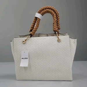 NEU Aldo Gloadithh Kunstleder Tasche. Knochen 12,25" Breite x 8,25" Höhe x 4,5" Tiefe - Bild 1 von 10
