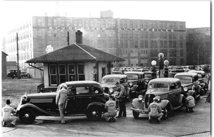 RPPC STUDEBAKER Classic Car Factory Mechanics 1940s 1950s Vintage Photo Postcard - Picture 1 of 2