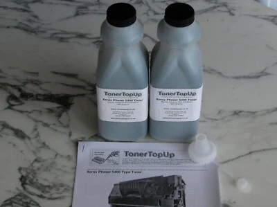 Two Bottles of Compatible Toner Refills for Xerox Phaser 5400N DX DT 113R00495 - Image 1 of 2