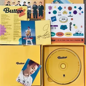BTS Butter CD Album Cream Version Book Stickers Many Extras Foldout NO Poster - Imagen 1 de 11
