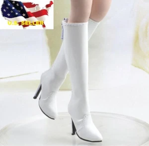 1/6 Damenmode glänzend weiß Stiefel für Phicen Kumik sehr cool Hot Toys ❶USA❶ - Bild 1 von 2