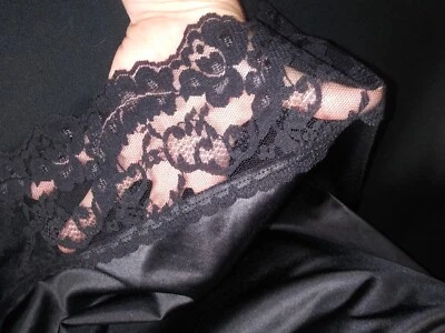 De Colección Sedoso Boda Brillante Deslizamiento Medio Encaje Slip Up Chantilly Encaje Slip L 42 Foto 1 de 4