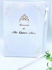 Mis Quince Años Quinceanera Guest Book with Silver Design Decoration
