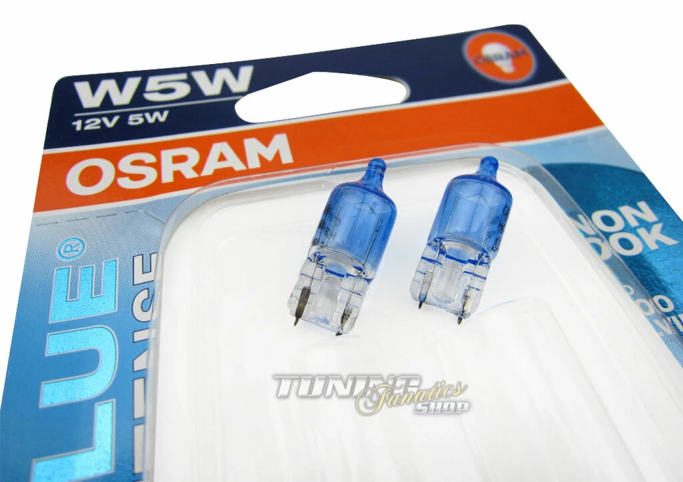 Lampen Standlicht T10 W5W E-Prüfzeichen 2x T10 Original Osram Cool Blue Birnen - Bild 1 von 1