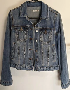 Target Women's Jacket Size 8 Blue Denim Side Pockets Button Through Stretch - Picture 1 of 18