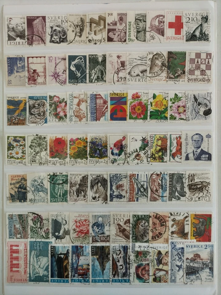 Sweden Stamps - 70 Diff. All Large Commemorative  Used Very Fine 1965 Onward - Image 1 of 1