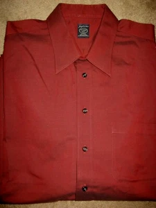 Mens Cranberry Red JOSEPH & FEISS Wrinkle Free Dress Shirt 17.5-36/37 Tall XL - Picture 1 of 1