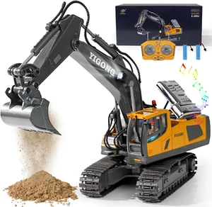 Excavator Toys for Boys 5-7 Year Old Remote Control Digger Construction Toys RC - Picture 1 of 7