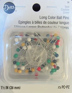 Dritz Long Color Kugelnadeln 75 Stück - Bild 1 von 3