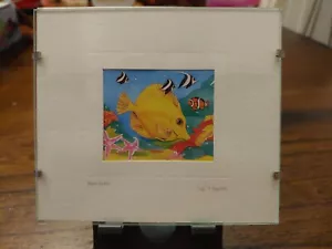 Small Custom Framed West Indies Tropical Picture by Pat Flavelle - Picture 1 of 6