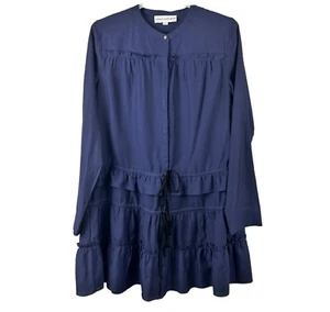 Robert Rodriguez Damen Größe 6 Blau Seide Stufen Kurz Kleid Seidenmischung Freizeit - Bild 1 von 6