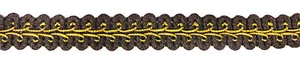 Französischer Gimp Zopfborte, Farbe # D2FG - Mokka Gold Braun [Meterware] - Bild 1 von 1