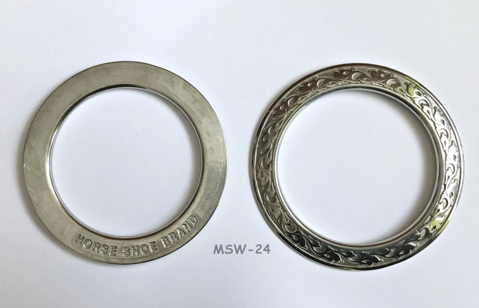 Breast Collar Ring, Edelstahl, florales Muster 2 3/4"