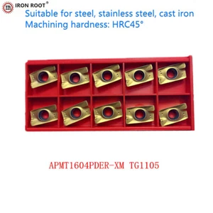 100 APMT1604PDER-XM TG1105 CNC milling cutter for milling carbide insert BAP400R - Picture 1 of 6