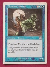 Magic The Gathering 6TH EDITION PHANTOM WARRIOR single blue card MTG