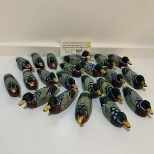 Hartland Traditions 3” Hand Carved Wood Mallard Duck mini Figurine KENT 19C-2 - Picture 1 of 6