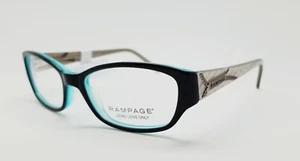 2 Units NEW RAMPAGE RA 0176-1 B84 BLACK TEAL WOMENS EYEGLASSES 52-16-135 #152 - Picture 1 of 12