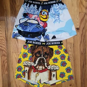Vintage Joe Boxershorts Herren Größe Medium Bernhardiner Smiley Gesicht Baumwolle Neu ohne Etikett - Bild 1 von 14