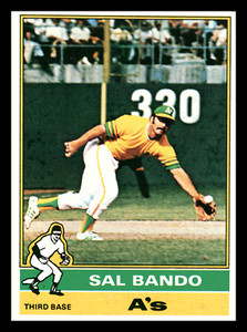 1976 Topps Sal Bando  Oakland Athletics #90 VG-EX
