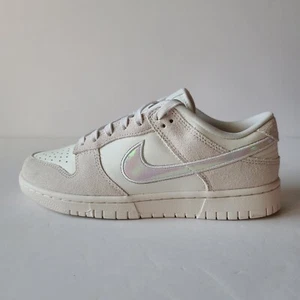 Nike Dunk Low Iridescent Swoosh Sail Pink Siren Red HF5074-133 Women's Size 9 - Picture 1 of 5