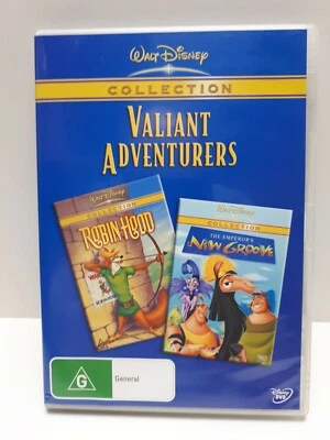 Disney Valiant Adventurers - Robin Hood &The Emperor's New Groove DVD VGC - Image 1 of 4