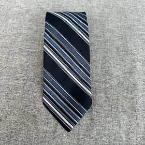 Corbata vintage Tie Sears para hombre azul poliéster rayas diagonales EE. UU. - Imagen 1 de 6