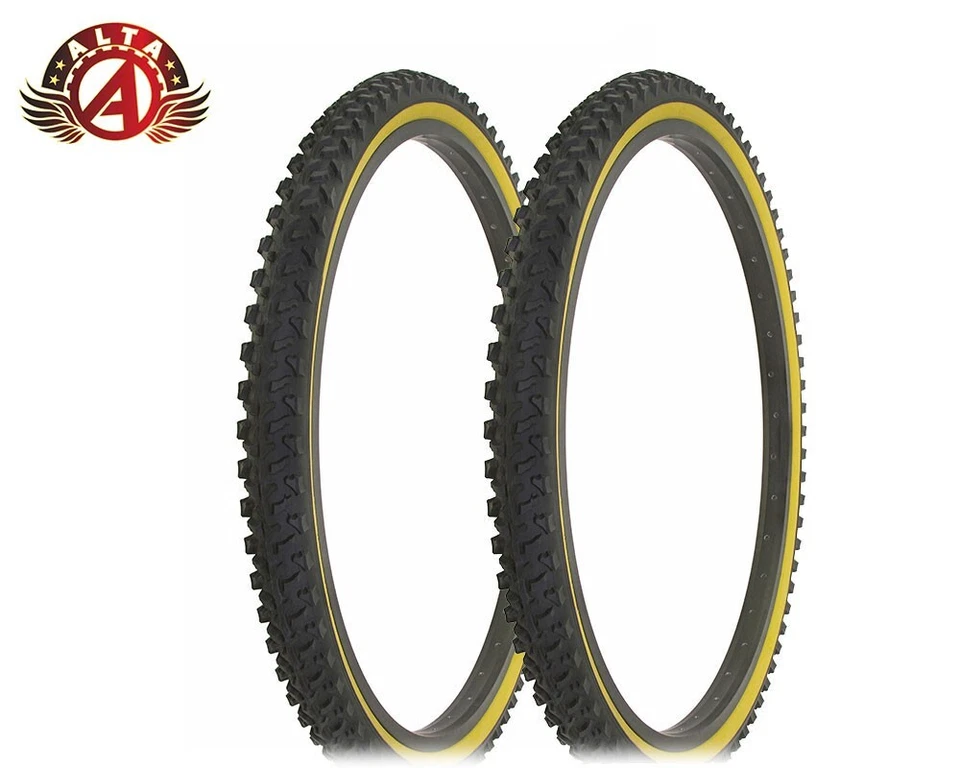 ALTA Bicycle Tire 26" x 2.00" Black/Gum (2) Tires H-822 Mountain 26" Bike Tire - Image 1 of 1