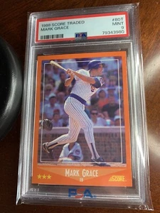 1988 Score Traded #80T Mark Grace ROOKIE PSA 9 MINT - Picture 1 of 2
