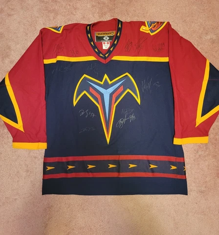 NHL Koho Authentic On-Ice Atlanta Thrashers Player Signed Jersey, Size 52, MiC Cover