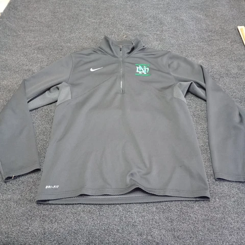 Nike UND North Dakota Bison Dri Fit 1/2 Zip Athletic Shirt Adult Medium Gray Cover
