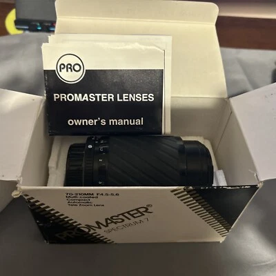 Promaster Pentax Spectrum 7 Lens 70-210mm F4.5-5.6 Zoom in Orig Box w/ Manual - Image 1 of 2