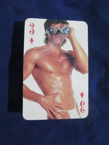 Tarjeta de juego Chippendales Three of Diamonds 1991 - Imagen 1 de 2