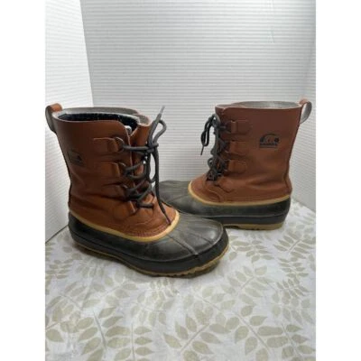 Botas SOREL 1964 PAC CAYENNE Cuero Encaje Impermeables Goma Pato Para Hombre 9 Foto 1 de 4