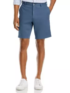 Peter Millar Bedford Cotton Stretch Solid Classic Fit Shorts Blue Size 42 2790 - Picture 1 of 1