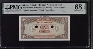 Great Britain 1 Shilling ND 1962 P M32 b Superb Gem UNC PMG 68 EPQ - Picture 1 of 3