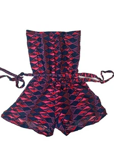 Escapada Beach Red Blue XS Strapless Tube Top - Picture 1 of 10