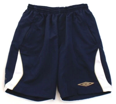 Pantalones Cortos Atléticos Umbro Azul SX Largos Tejidos Forrados Para Hombre Talla Pequeña S Nuevos con Etiquetas Foto 1 de 2