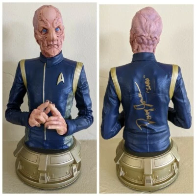 Mini busto Star Trek Discovery Gentle Giant Saru autografiado por Doug Jones 2 certificados de autenticidad Foto 1 de 4