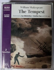 The Tempest by Shakespeare Audio Cassette Dramatised 150 Mins NAXOS NEW SEALED - Picture 1 of 6
