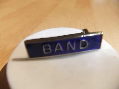  BAND - BLUE ENAMEL PIN BADGE BRASS BAND - Image 1 of 4