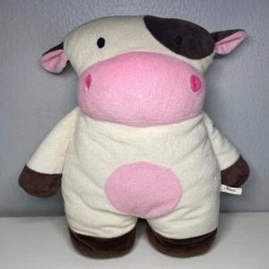 Circo Target Cow Pluszowa poduszka 13" Biała kremowa brązowa Różowa Wypchane zwierzę 2012 - Zdjęcie 1 z 12