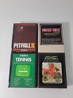Atari 2600 Pitfall Ii Game Cartridge - Rare Donky Kong Tennis And Football All 4