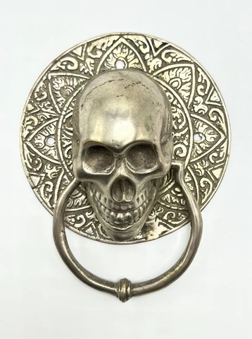 Gothic Skull Door Knocker Pull Handle Skeleton Unquie Background Cast Bali Art Cover