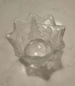 Vintage Mikasa Christmas Tree Votive Candle Holder Holiday Glass Crystal - Picture 1 of 2