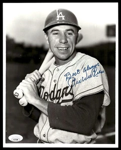 PEE WEE REESE SIGNED 8X10 PHOTO WITH JSA COA - LOS ANGELES DODGERS - Picture 1 of 1