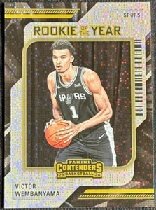 2023-24 Panini Contenders VICTOR WEMBANYAMA Rookie of the Year NBA Card #3 - Picture 1 of 2